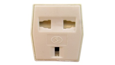 Універсальний перехідник для розетки білий 250V 10A Germany (17393)