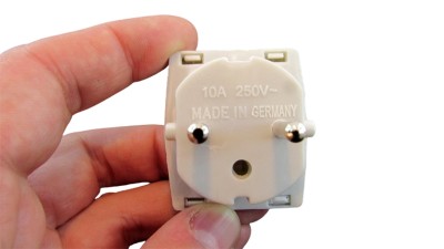 Універсальний перехідник для розетки білий 250V 10A Germany (17393)