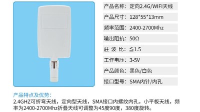 Всеспрямована антена радар Wi-Fi 2.4G 8dBi SMA (17411)