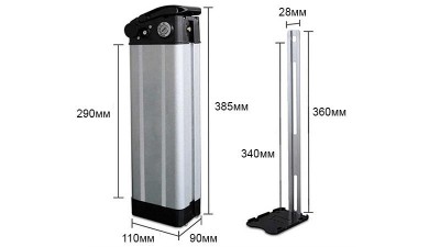 Алюмінієвий корпус для батареї електровелосипеда Haiba 385*110*90мм (17443)