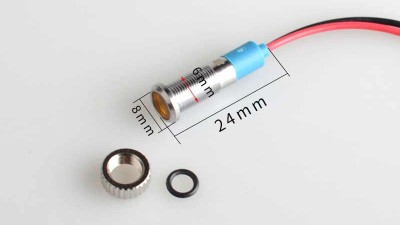 Світлодіодний індикатор водонепроникний LED 24V зелений 6мм (17447)