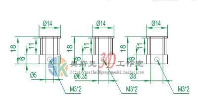 Зубчастий шків GT2 під 10мм ремінь d8мм D16мм 20 зубів GT2-20T-8B-10mm (17453)