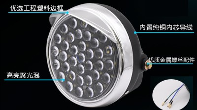 Фара для електроскутера мотоцикла 12-80V 36W 18см (17465)