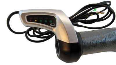 Ручка газу пара для електровелосипеда з індикатором заряду під 24V (17481)