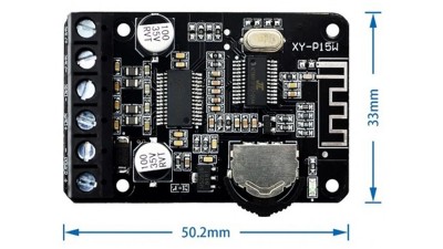Аудіо підсилювач XY-P15W 2*15Вт Bluetooth v5.0 D-клас (17535)