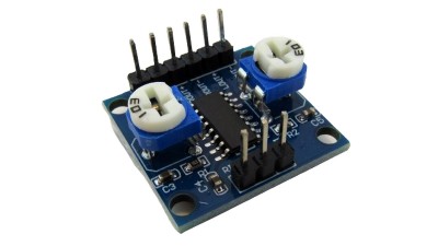 Плата цифрового підсилювача з потенціометром гучності 5Wx2 стерео PAM8406 (17558)