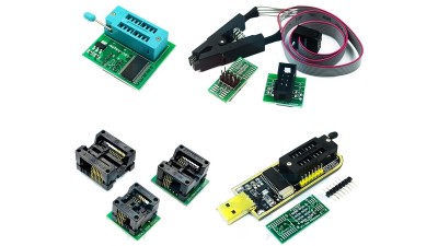 Кіт-набір програміста програматор CH341A з адаптерами і зажимами (17573)