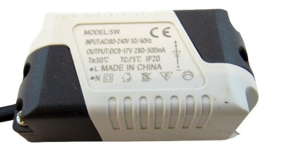 Драйвер світлодіодів 5W DC9-17V 300mA (17578)