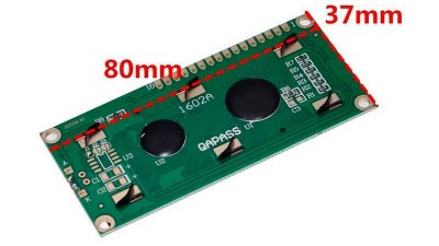 Дисплей 1602 5V зелений екран з інтерфейсною шиною IIC I2C (17648)