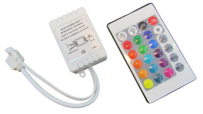 Контролер RGB 12V інфрачервоний 24 кнопки модуль 3528 5050 пульт ДУ IR44 (17652)