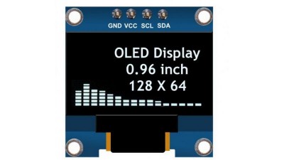 РК-дисплей OLED білий 0.96 дюймовий дисплей 128*64 (17671)