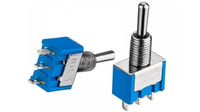 Тумблер MTS-103 2-контактний з хитаючою головкою без гайки (17677)
