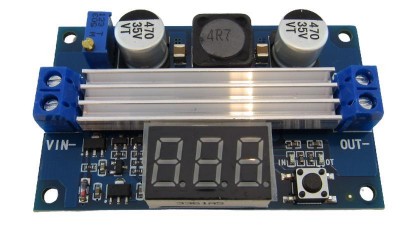 Модуль підвищення напруги DC-DC 3-35V to 3.5-35V 100W з вольтметром (17678)