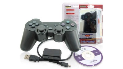 Джойстик безпровідний для PS3 Sony Slim PC PS2 2.4Ghz 3in1 Wireless Геймпад Black (17692)