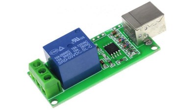 Релейний модуль 1 канал управління по USB 5V 220V 10A (17823)