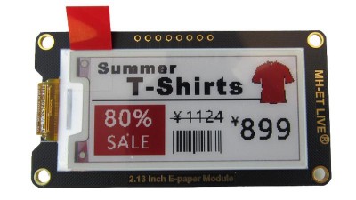 Дисплей електронного паперу розмір 2.13 дюйма SPI (17869)