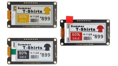 Дисплей електронного паперу розмір 2.13 дюйма SPI (17869)