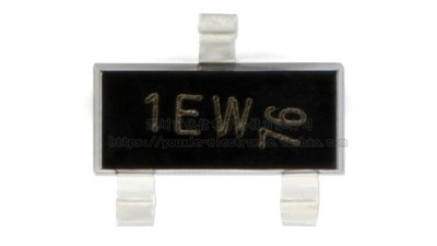 Транзистор біполярний BC847B SOT23 N-P-N 45V 100mA 10шт (17916)