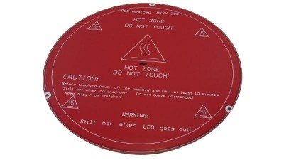 Нагрівальна пластина 3D-принтера MK2Y кругла 200 мм (17921)