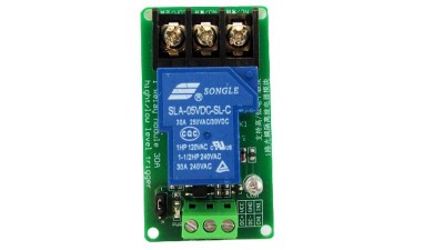 Одноканальний релейний модуль 5V 30A з ізоляцією оптопари (17926)