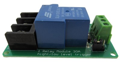 Одноканальний релейний модуль 12V 30A з ізоляцією оптопари (17927)