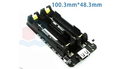 Тримач для двох акумуляторів 18650 v3 для Raspberry Pi 3 5V (17939)