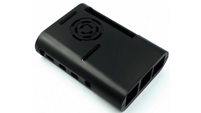 Корпус пластиковий з вентилятором для Raspberry Pi 4B ABS чорний (17980)