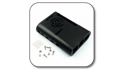 Корпус пластиковий з вентилятором для Raspberry Pi 4B ABS чорний (17980)