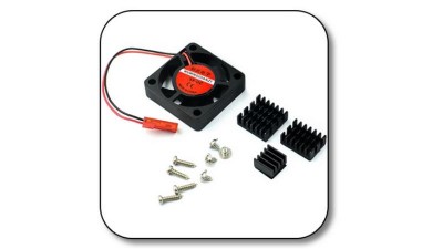 Корпус пластиковий з вентилятором для Raspberry Pi 4B ABS чорний (17980)