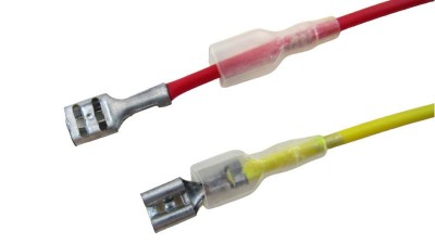 Клема ножова 6.3мм мама з кабелем 10см (17984)