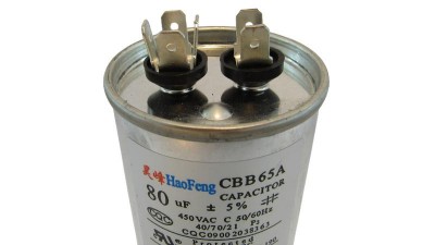 Пусковий конденсатор CBB65A 450VAC 80uF 126*50мм (18086)