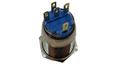 Антивандальная кнопка для ліфта без фіксації 1 поверх 19мм синій колір (18109)