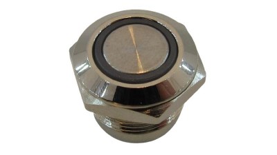 Кнопка антивандальна тактова без фіксації хром 12мм зелений колір (18117)