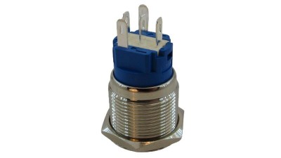 Кнопка антивандальна для ліфта без фіксації 1 поверх 19мм синій колір (18118)