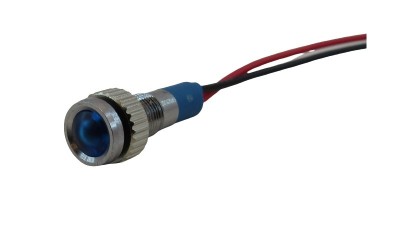 Світлодіодний індикатор водонепроникний 6V 6мм синій (18175)