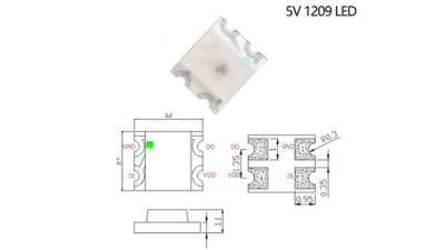 Світлодіод керований 1206 1209 WS2812B 3227RGB 5V (18178)