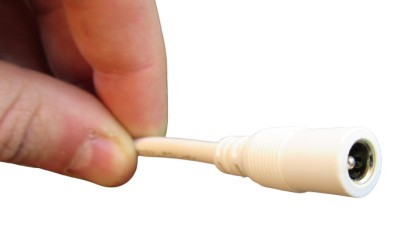 Роз'єм білий з кабелем DC мама 5.5*2.1мм 0.75мм 15см (18200)