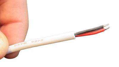 Роз'єм білий з кабелем DC мама 5.5*2.1мм 0.75мм 15см (18200)