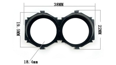 Холдер для акумуляторів зміщений 2S 18650 2шт (18208)