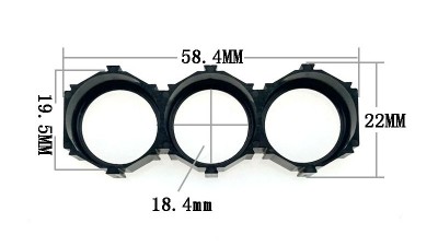 Холдер для акумуляторів зміщений 3S 18650 2шт (18209)