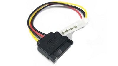 Кабель перехідник SATA 15pin to IDE 10см (18218)