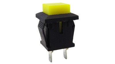 Кнопка без фіксації DS-430 1A 125V жовтий колір (18430)