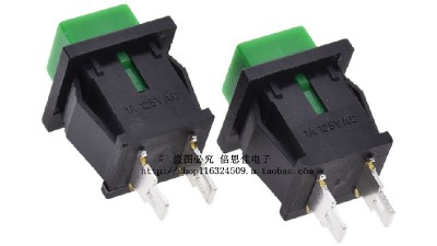 Кнопка без фіксації DS-430 1A 125V зелений колір (18431)