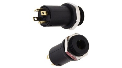 Роз'єм гніздо для навушників jack 3.5 PJ-31640 з гайкою 4pin (18437)