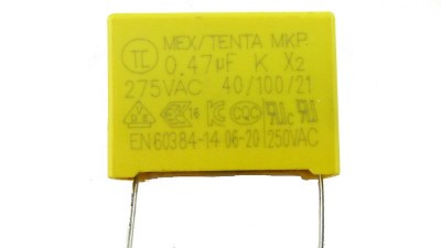 Захисний конденсатор MKP X2 0.47uF 275V 474K 22.5мм (18466)