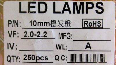 Світлодіод LED F10 10мм помаранчевий (18483)