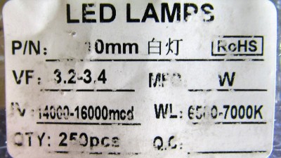 Світлодіод LED F10 10мм білий (18486)