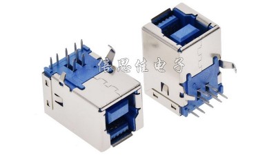 Гніздо роз'єм USB 3.0 USB B 90 градусів (18495)