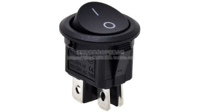 Перемикач круглий KCD1 дві позиції 6A 250V 20мм (18496)