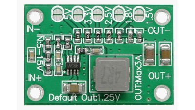 Понижуючий перетворювач DC-DC in 5-16V out 1.25-5V 3A (18504)